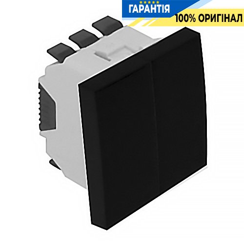 Выключатель Quadro 45 2-кл. 2-мод. «Черный мат» Efapel 45061 SPM