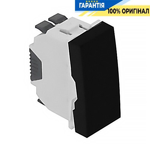 Выключатель Quadro 45 1-кл. проходной 1-мод. «Черный мат» Efapel 45070 SPM