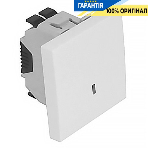 Выключатель Quadro 45 1-кл. проходной с подсветкою 2-мод. «Белый мат» Efapel 45072 SBM