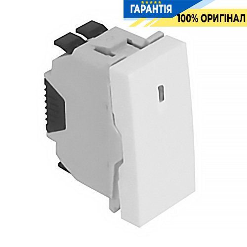 Вимикач Quadro 45 1-кл. прохідний з підсвічуванням 1-мод. «Білий» Efapel 45074 SBR