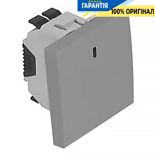 Выключатель Quadro 45 1-кл. перекрестный с подсветкою 2-мод. «Алюминий» Efapel 45052 SAL