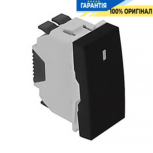 Вимикач Quadro 45 1-кл. перехресний з підсвічуванням 1-мод. «Чорний мат» Efapel 45053 SPM