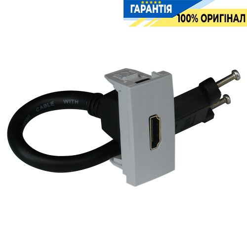 Розетка HDMI із роз'ємом 1-мод. «Алюміній» Efapel Quadro 45 45435 SAL