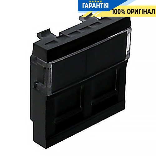 Панель для 2хRJ45 CONNECT 2-мод. «Чёрный матовый» Efapel Quadro 45 45971 SPM