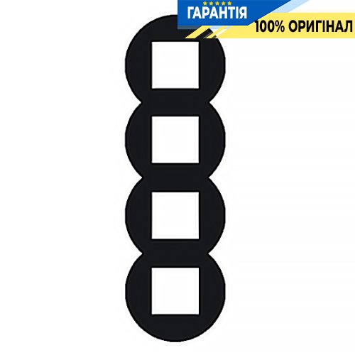 Рамка 4-місна кругла «Чорна матова» Efapel Quadro 45 43940 TPM