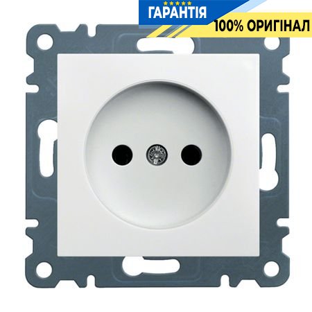 Розетка електрична без заземлення Hager Lumina 2 WL1010, «біла глянсова»