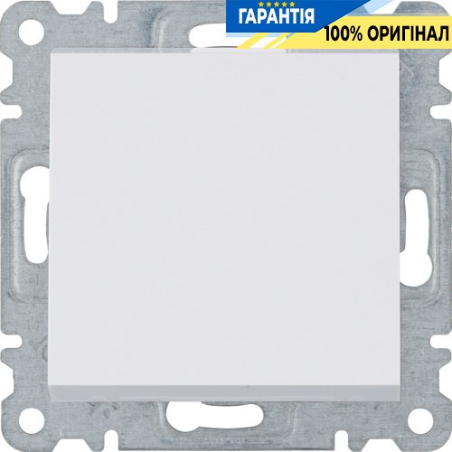 Кнопка Hager Lumina 2 WL0110, «белый глянцевый»