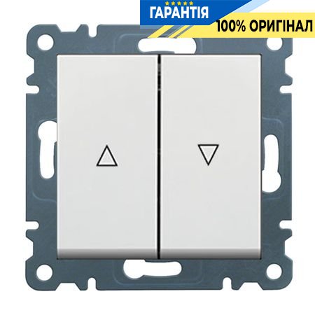 Выключатель для жалюзи Hager Lumina 2 WL0320, «белый глянцевый»