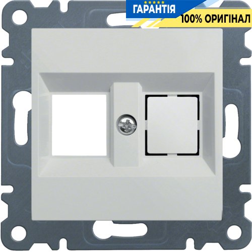 Панель двойная для RJ12/RJ45 Hager Lumina 2 WL2320, «белый глянцевый»