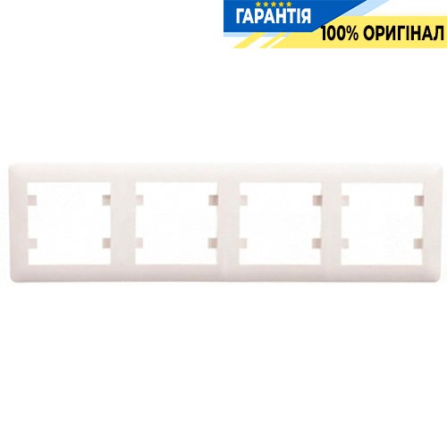 Рамка 4-кратна, горизонтальна Hager Lumina 2 WL5241, «кремовий»