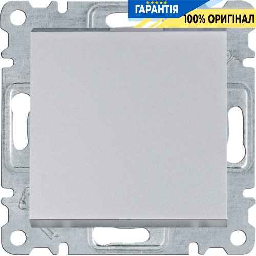 Выключатель 1-полюсный 10АХ/230В Hager Lumina WL0012, «серебро»