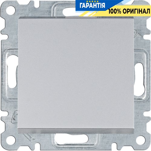 Выключатель 1-кл. универсальный 10АХ/230В Hager Lumina WL0022, «серебро»