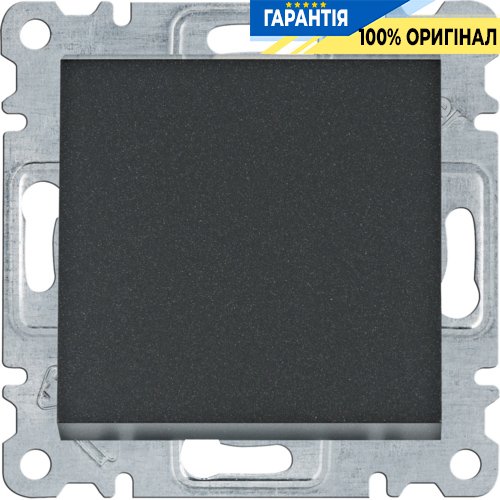 Выключатель 1-кл. крестовой 10АХ/230В Hager Lumina WL0033, «черный»