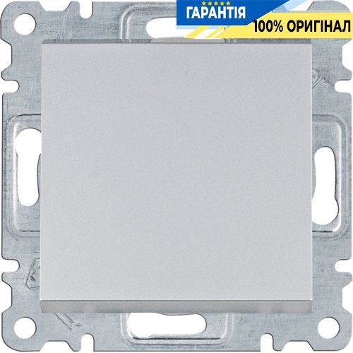 Вимикач 1-тактовий 10АХ/230В Hager Lumina WL0112, «срібло»
