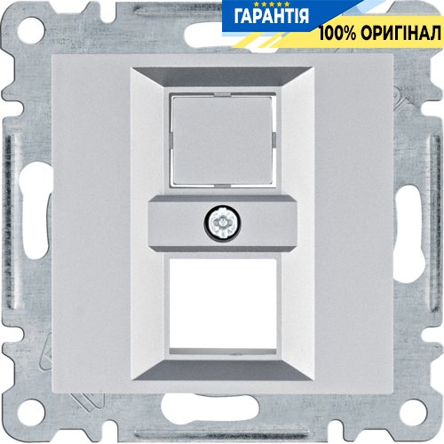 Панель двойная для RJ12/RJ45 Hager Lumina WL2322, «серебро»