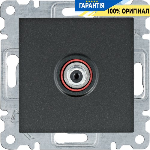 Розетка САТ Hager Lumina WL3233, «чорна»
