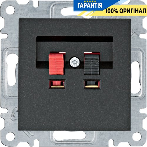 Розетка акустическая Hager Lumina WL3313, «черная»