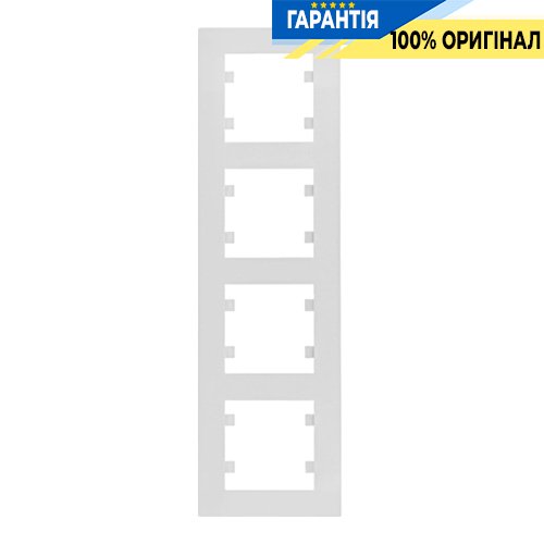 Рамка 4X вертикальная, Hager Lumina-Intens WL5640, «белая»