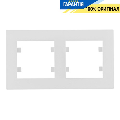 Рамка 2X горизонтальная, Hager Lumina-Intens WL5720, «белая»