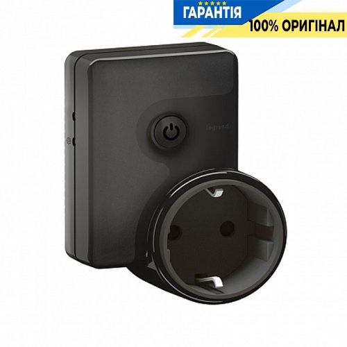 Мобільна розумна розетка 2К+З 16А 230В~ Legrand Netatmo 064840 антрацит
