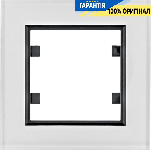 Рамка 1Х, Hager Lumina-Passion WL9010, «белое стекло»