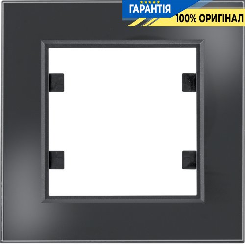 Рамка 1Х, Hager Lumina-Passion WL9011, «чорне скло»