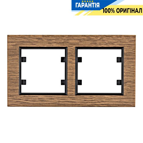 Рамка 2Х горизонтальна, Hager Lumina-Passion WL9226, «дерево дуб»