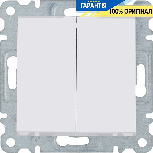 Вимикач 1-тактовий 2-кл. 10АХ/230В Hager Lumina WL0140, «білий»