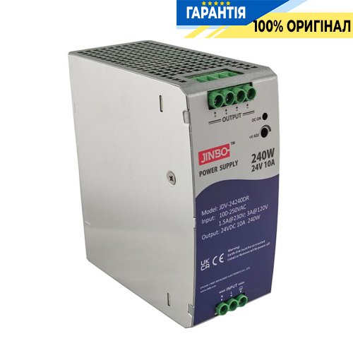 Блок питания на DIN-рейке 12V/DC 240W (230V~) Jinbo 21100 JDV-12240DR