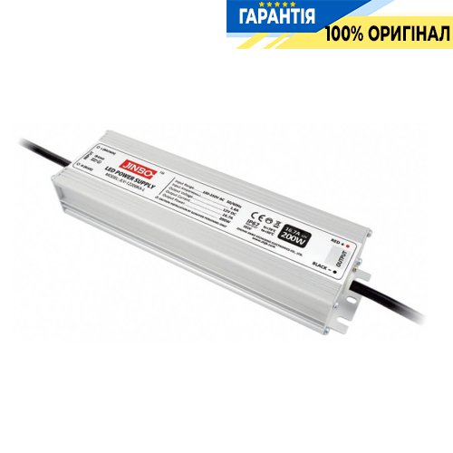 Блок питания 12V 200Вт IP67 Jinbo 19030 JLV-12200KA-L герметичный, алюминиевый корпус