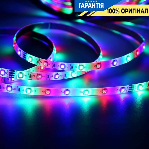 Стрічка світлодіодна 120 Led/m RGB 24V, 12.9Вт, IP20 Rishang 17783 3838-120-IP20-RGB-10-24 RD00C0JP RGB кольори