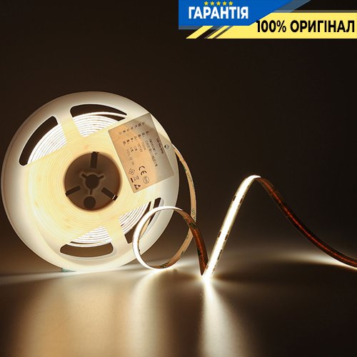 Лента светодиодная 320 Led/m 4000K 24V, 10Вт/м., IP20 CRI90 Rishang 18864 COB-320-IP20-NW-8-24 RM0801EC-A нейтральный свет