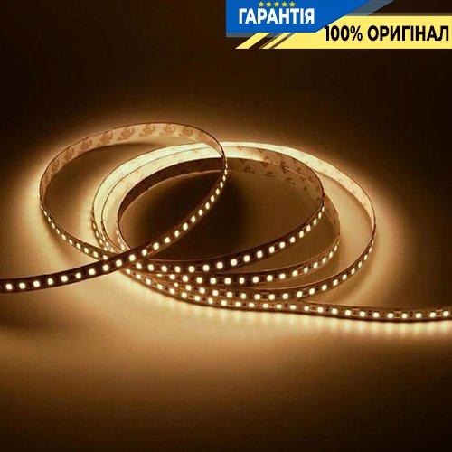 Лента светодиодная 120 Led/m 3000K 12V, 9,6Вт, IP20 CRI80 Rishang 19546 2835-120-IP20-WW-8-12 RV08C0TA-A тёплый свет