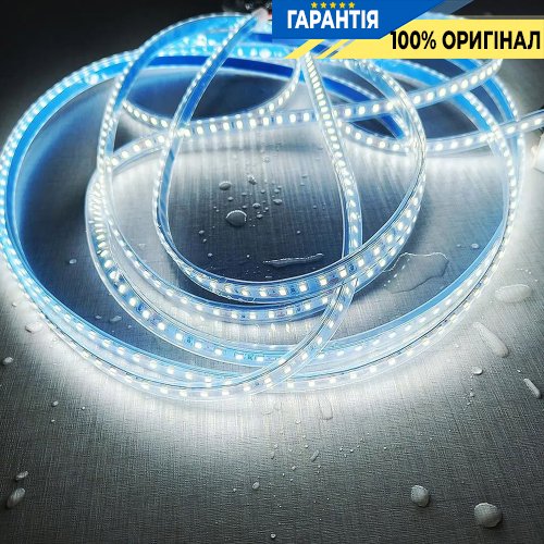 Стрічка світлодіодна 120 Led/m Blue 12V, 8.6Вт, IP65 CRI80 e-pcb Rishang 9727 2835-120-IP65-B-8-12 RN68C0TA-B синє світло