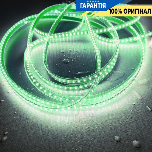 Лента светодиодная 120 Led/m Green 12V, 8.6Вт, IP65 CRI80 e-pcb Rishang 8001 2835-120-IP65-G-8-12 RN68C0TA-B зеленый свет