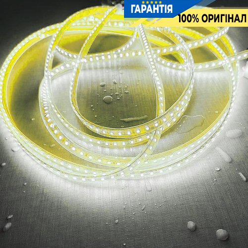 Лента светодиодная 120 Led/m Yellow 12V, 8.6Вт, IP65 CRI80 e-pcb Rishang 9728 2835-120-IP65-Y-8-12 RN68C0TA-B желтый свет