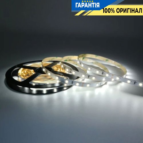 Лента светодиодная 60 Led/m 12000K/13000K 12V, 5.5Вт, IP33 CRI80 e-pcb Rishang 7726 2835-60-IP33-CWb-8-12 RN0860TA-B холодный свет