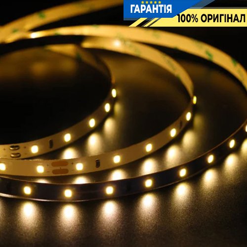 Лента светодиодная 60 Led/m 3000K 12V, 5.5Вт, IP33 CRI80 e-pcb Rishang 19163 2835-60-IP33-WW-8-12 RN0860TA-B теплый свет