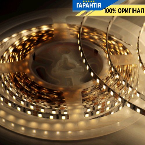 Лента светодиодная 120 Led/m 5000K 24V, 9.6Вт, IP20 CRI80 Rishang 18734 2835-120-IP20-NW-8-24 RV08C0TC-A нейтральный свет