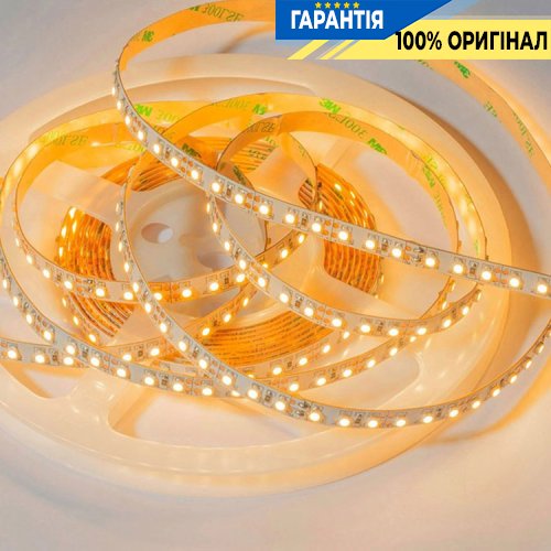 Лента светодиодная 120 Led/m 2400K 24V, 8.6Вт, IP20 CRI90 Rishang 18463 2835-120-IP20-WW-8-24 RD08C0TC-B тёплый свет