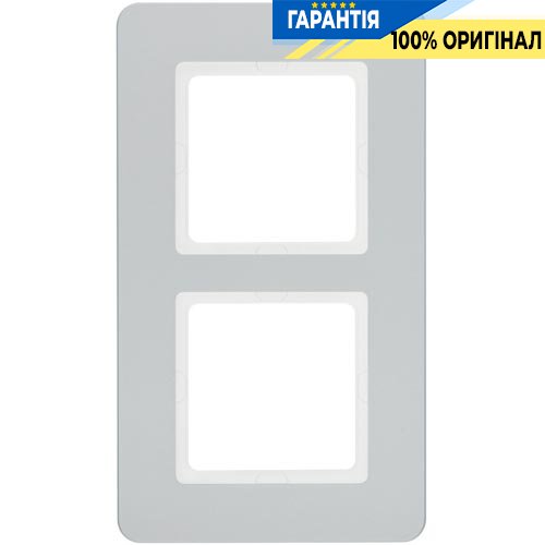 Рамка 2-а пластик алюміній Berker Q.7 10126184