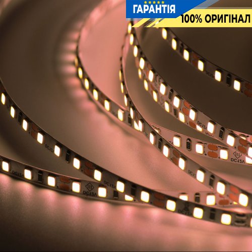 Лента светодиодная 120 Led/m 2900K (meat) 12V, 14.4Вт. IP33 CRI80 Rishang 20698 2835-120-IP33-WW-8-12 R00C0TA-A для мясных прилавков