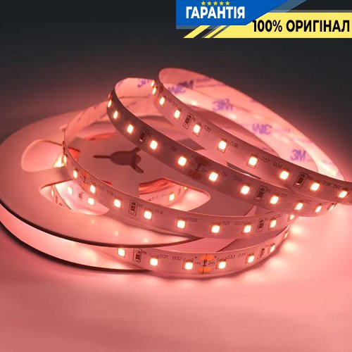 Стрічка світлодіодна 60 Led/m 2900K (meat) 12V, 5.5Вт. IP33 CRI80 e-pcb Rishang 19665 2835-60-IP33-WW-8-12 R0060TA-A-1 для м'ясних прилавків