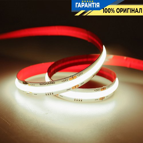 Лента светодиодная 720 Led/m 5000K 24V, 20Вт/м., IP20 CRI90 Rishang 20494 COB-720-IP20-NW-10-24 RM0003EC-A-T нейтральный свет