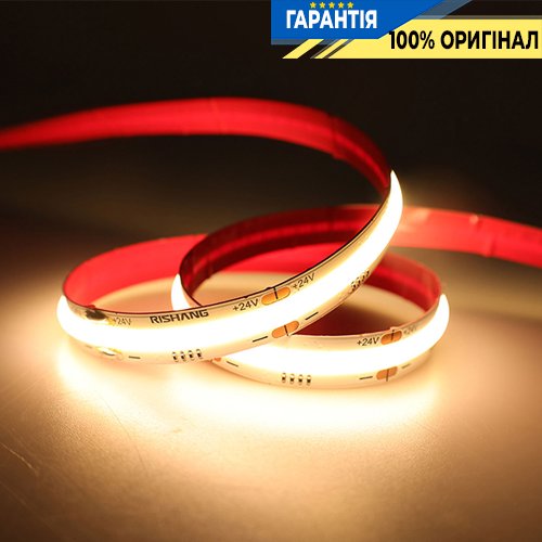 Лента светодиодная 720 Led/m 3000K 24V, 20Вт/м., IP20 CRI90 Rishang 20492 COB-720-IP20-WW-10-24 RM0003EC-A-T теплый свет