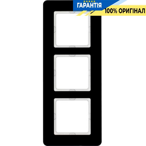Рамка 3-а скло / чорний Berker Q.7 10136076