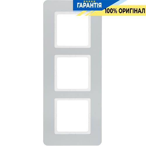 Рамка 3-а пластик алюміній Berker Q.7 10136184