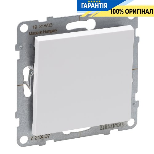 Переключатель крест 1-кл (винт. клеммы) 10А/250V Legrand Suno 721107 белый