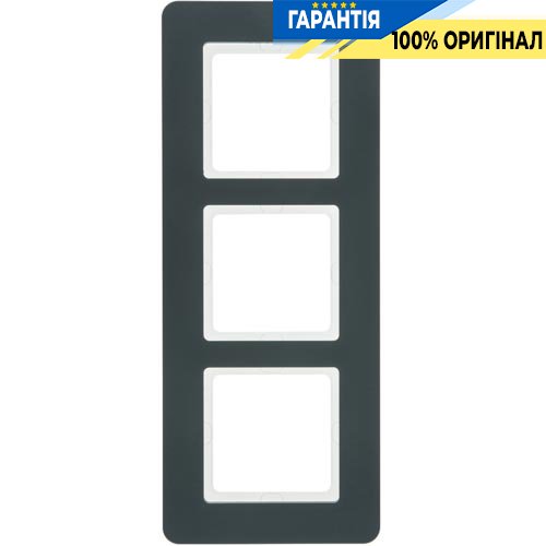 Рамка 3-а пластик антрацит Berker Q.7 10136186