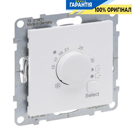 Термостат комнатный -5...+35гр. 16А/230VA Legrand Suno 721136 белый